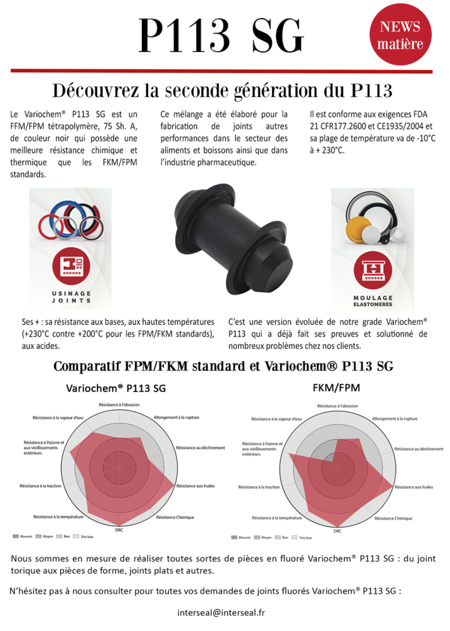 Variochem® P113 SG, fluoré, viton, résistant acide, FKM, FPM